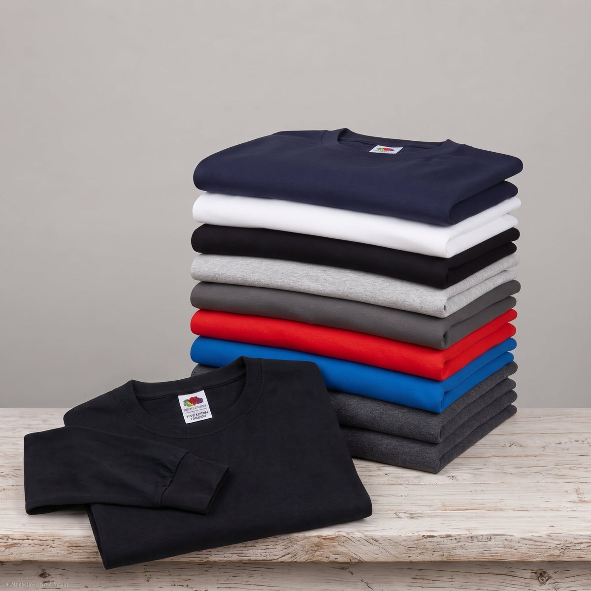 Fruit of the Loom 10er pack Langarm T-Shirts in verschiedenen Farben