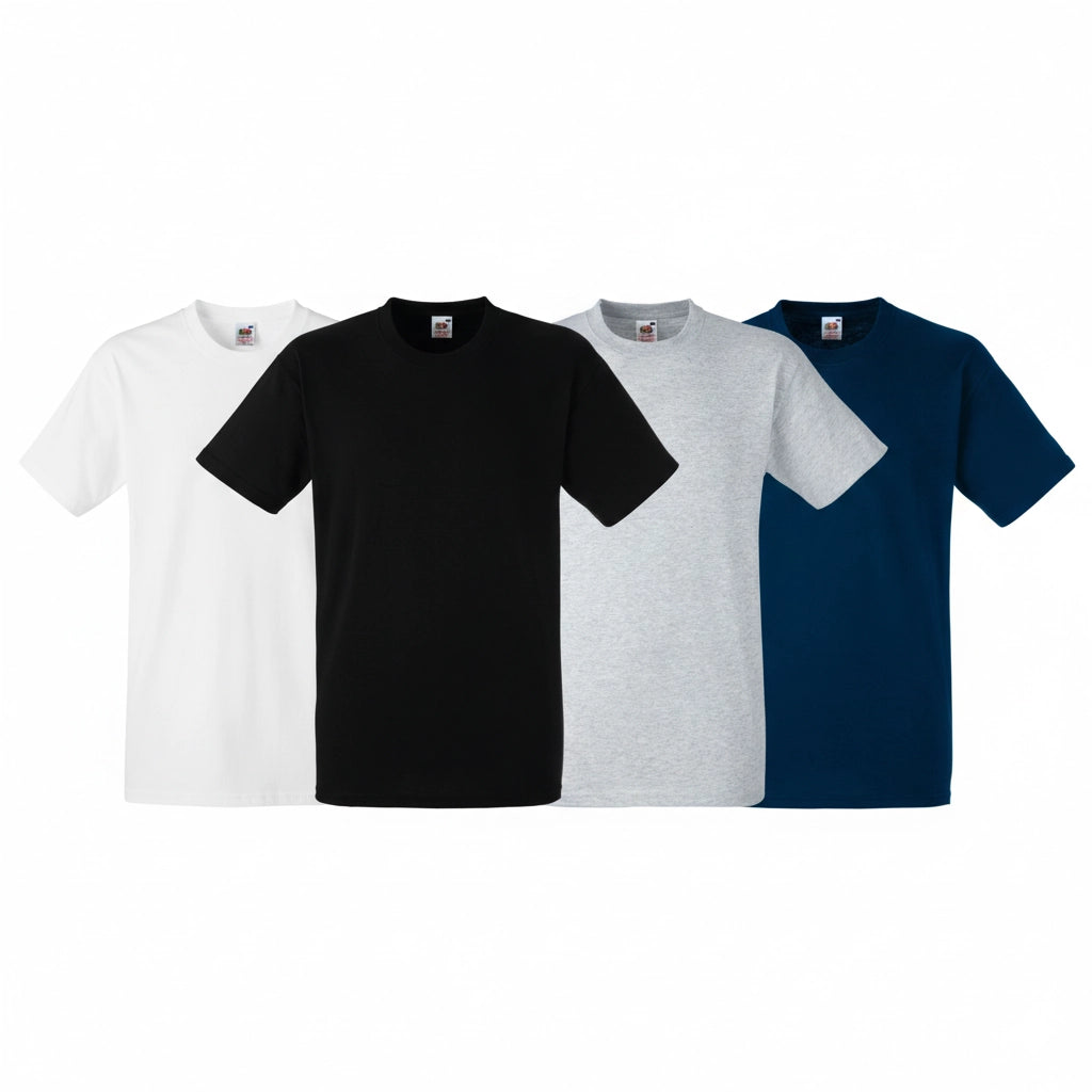 Fruit of the Loom T-Shirts - 10er Pack - Heavy Cotton Herren - Schwarz/Weiß
