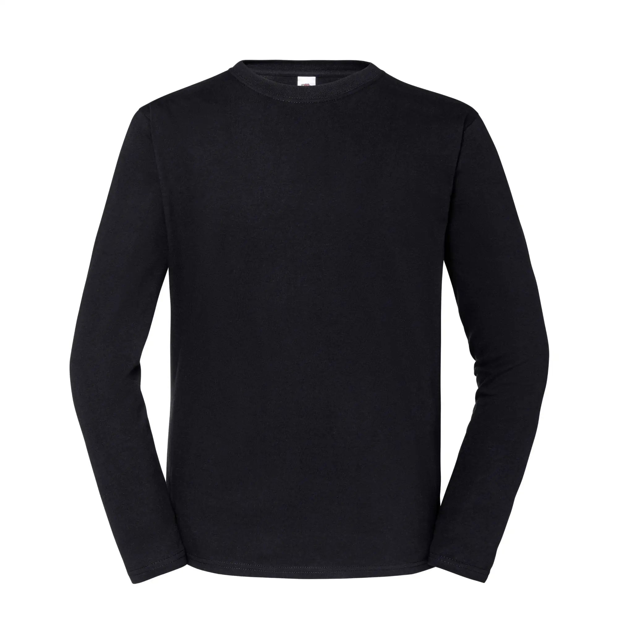 Iconic 195 Fruit of the Loom Long Sleeve T-Shirt Qualifin Shop Farbe schwarz