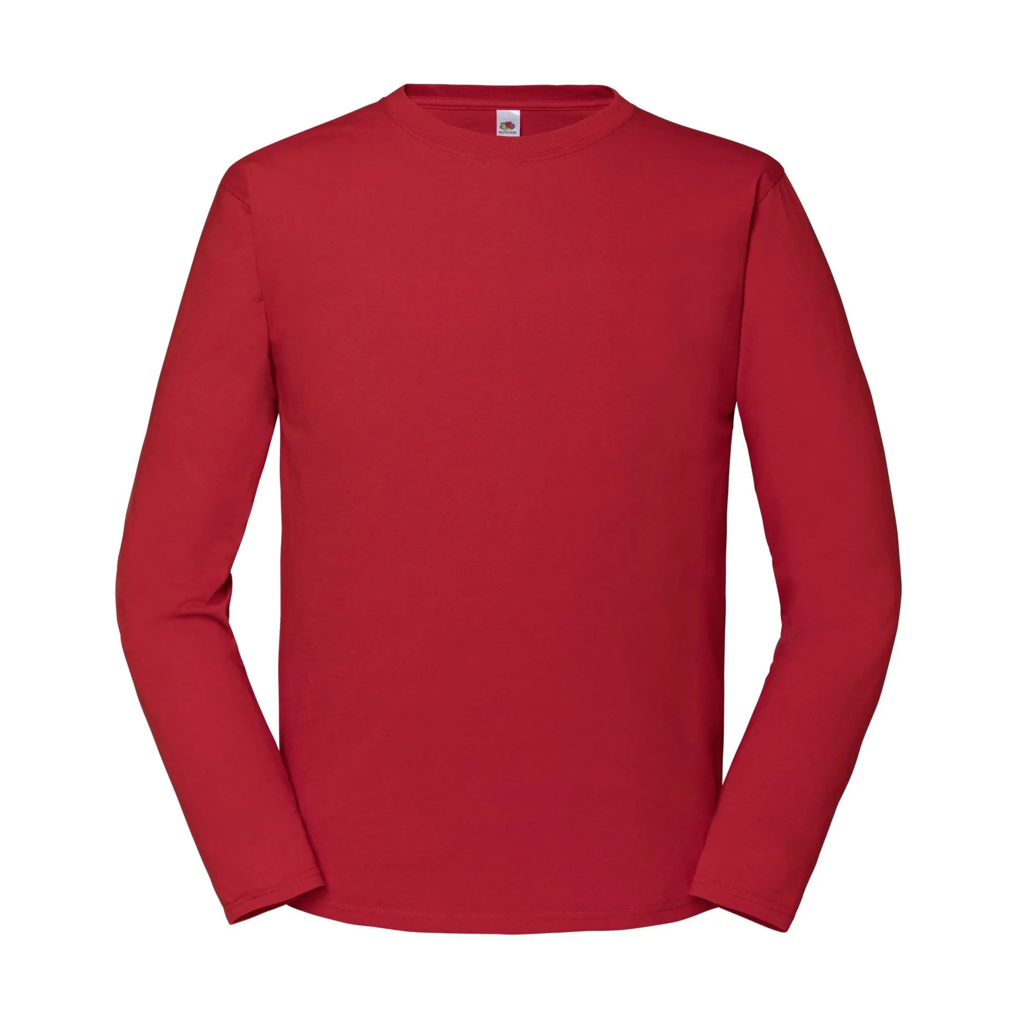 Iconic 195 Fruit of the Loom Long Sleeve T-Shirt Qualifin Shop Farbe rot