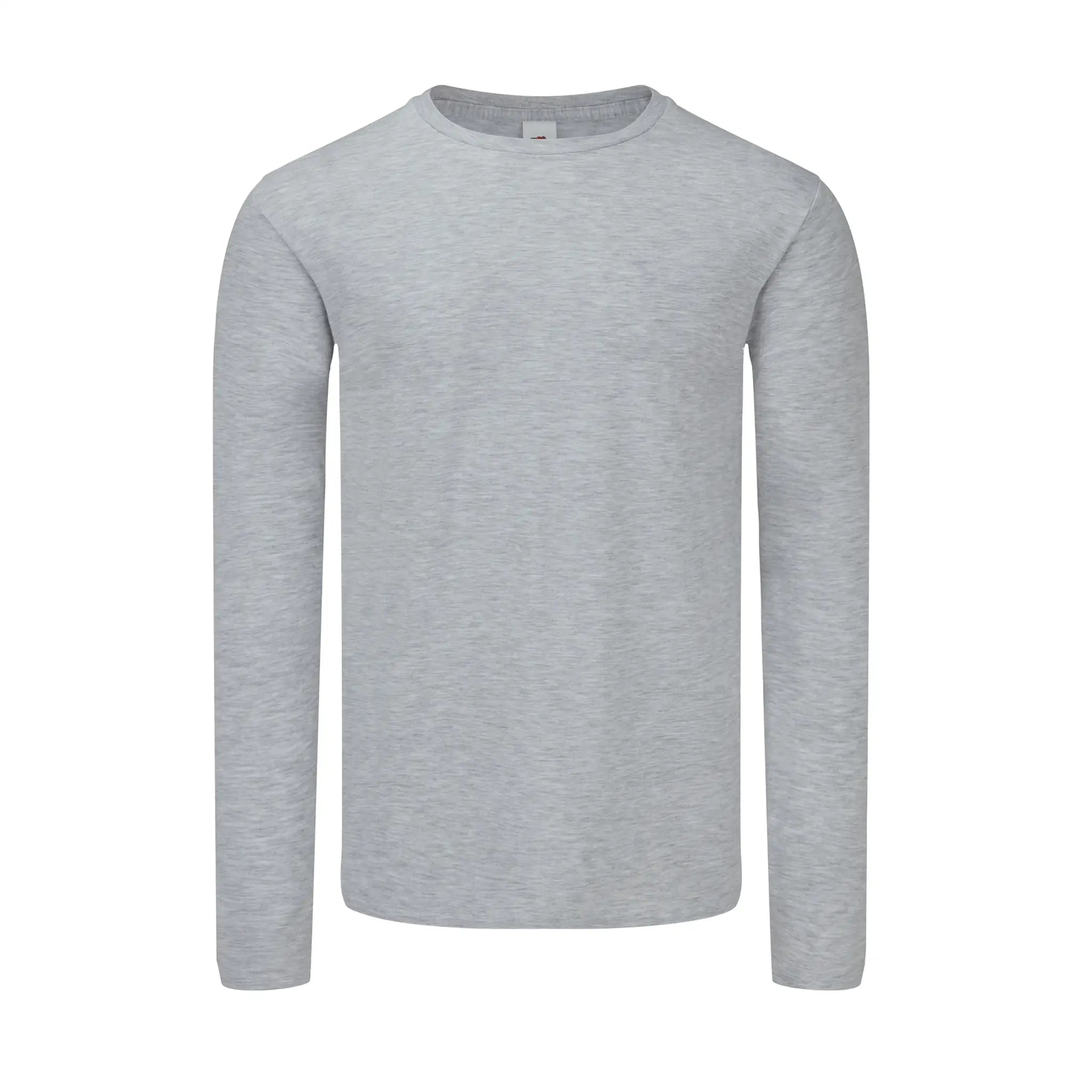 Qualifin Shop Fruit of the Loom Iconic 150 Classic T Shirt long sleeve Farbe  heather grey