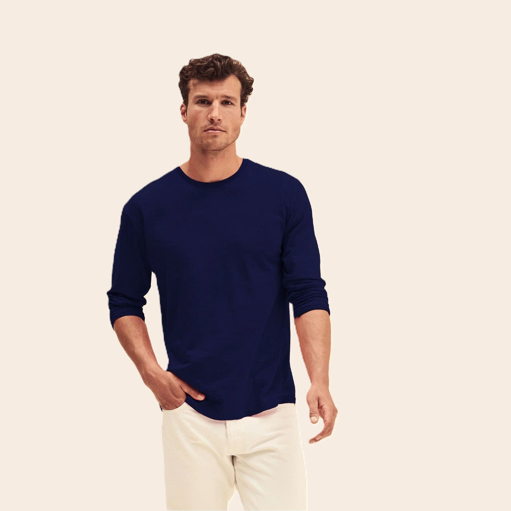 Qualifin Shop Fruit of the Loom Iconic 150 Classic T Shirt long sleeve Model