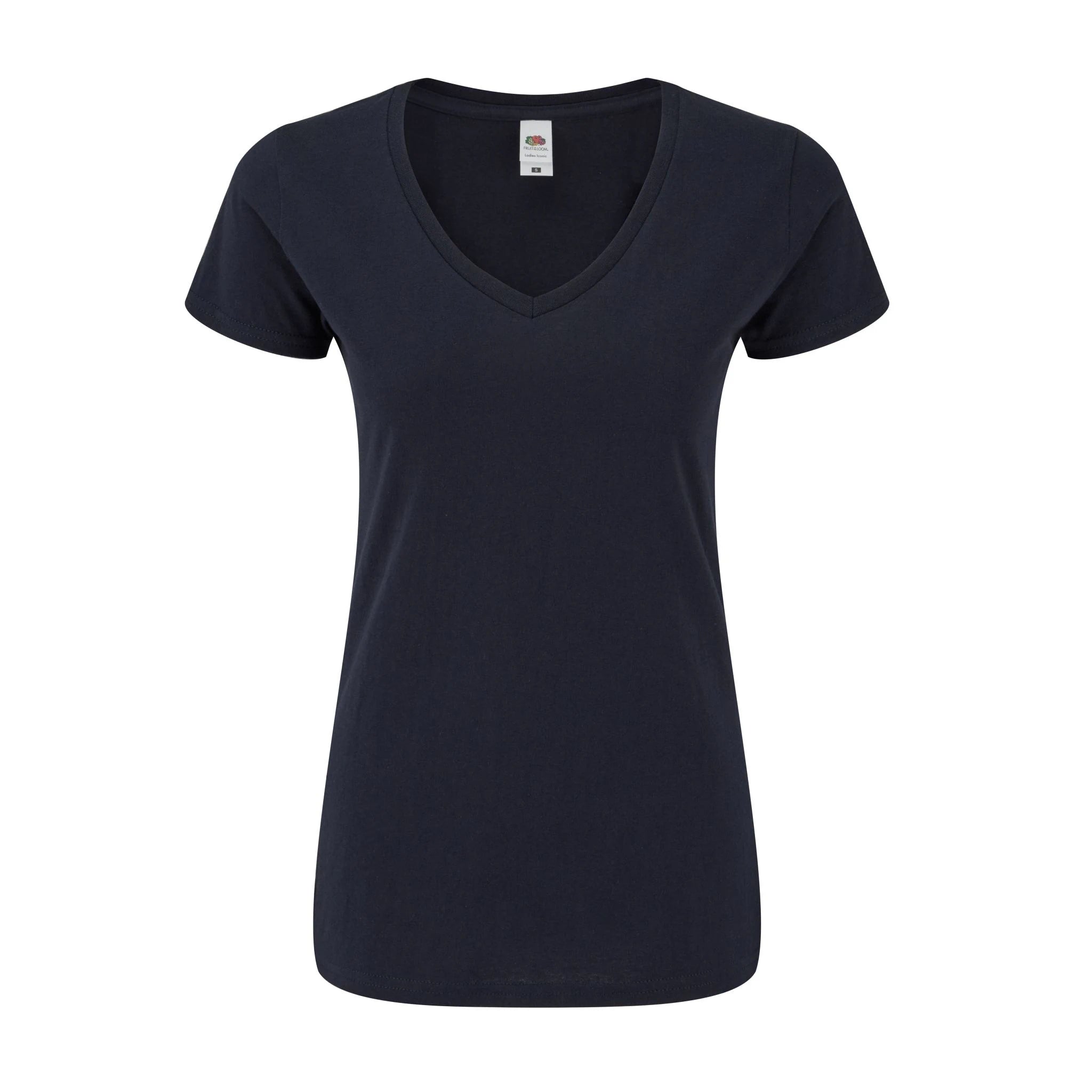 Fruit of the Loom Ladies T-Shirt Iconic 150 mit V-Ausschnitt, Farbe deep-navy