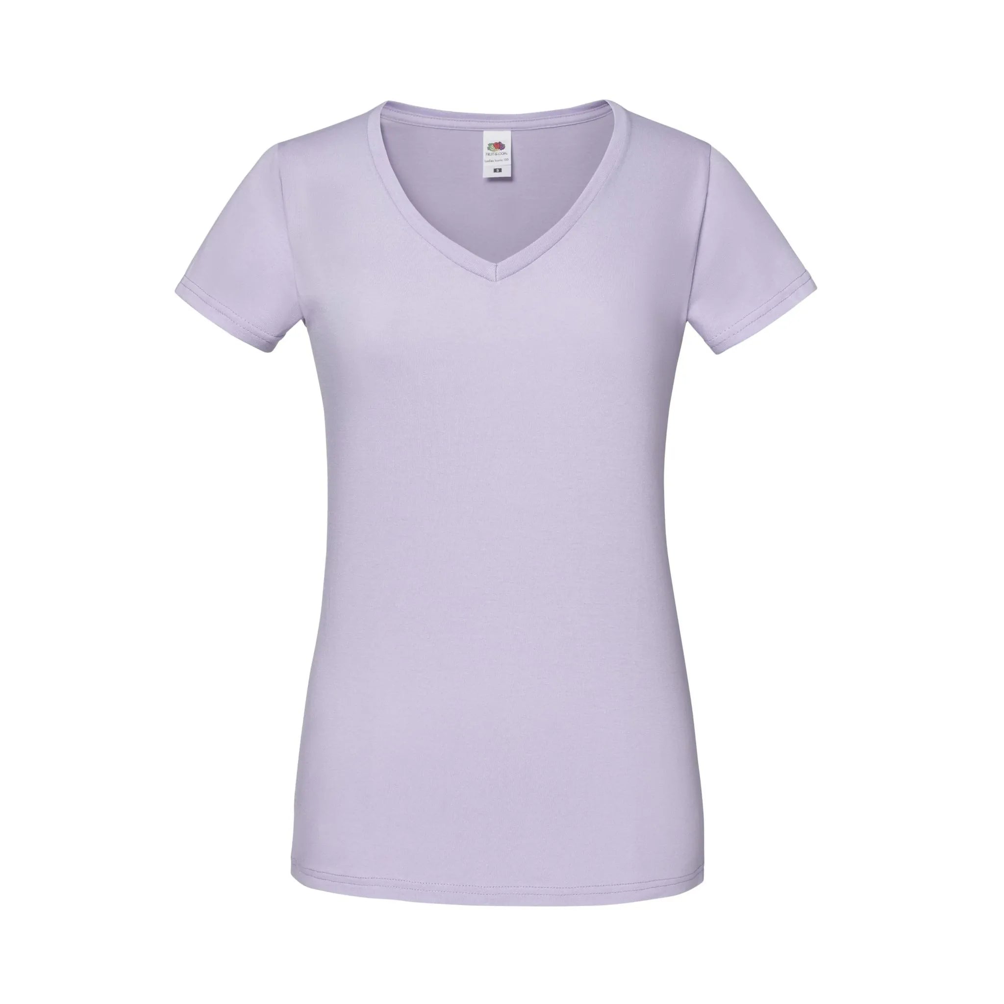Fruit of the Loom Ladies T-Shirt Iconic 150 mit V-Ausschnitt, Farbe soft lavender