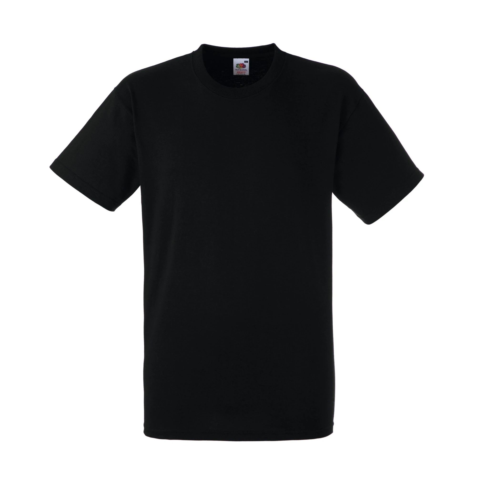 Qualifin Shop Fruit of the Loom Heavy Cotton T-Shirt Farbe schwarz