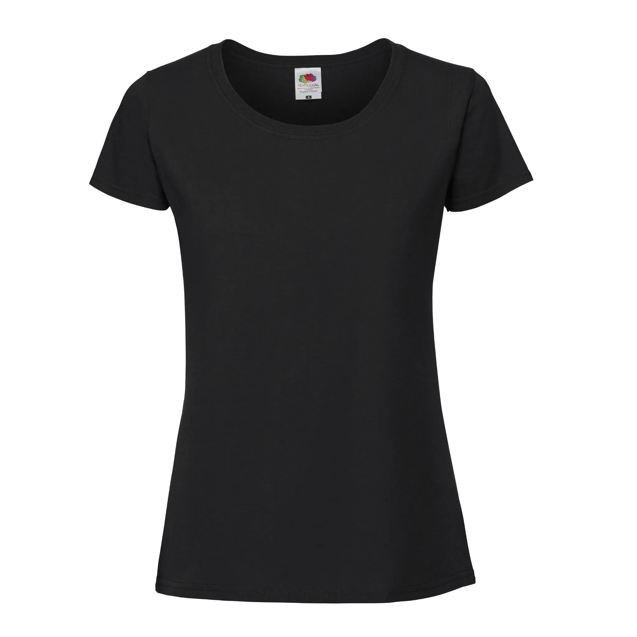 Fruit of the loom ladies iconic 195 ringspun Premium T-Shirt  schwarz