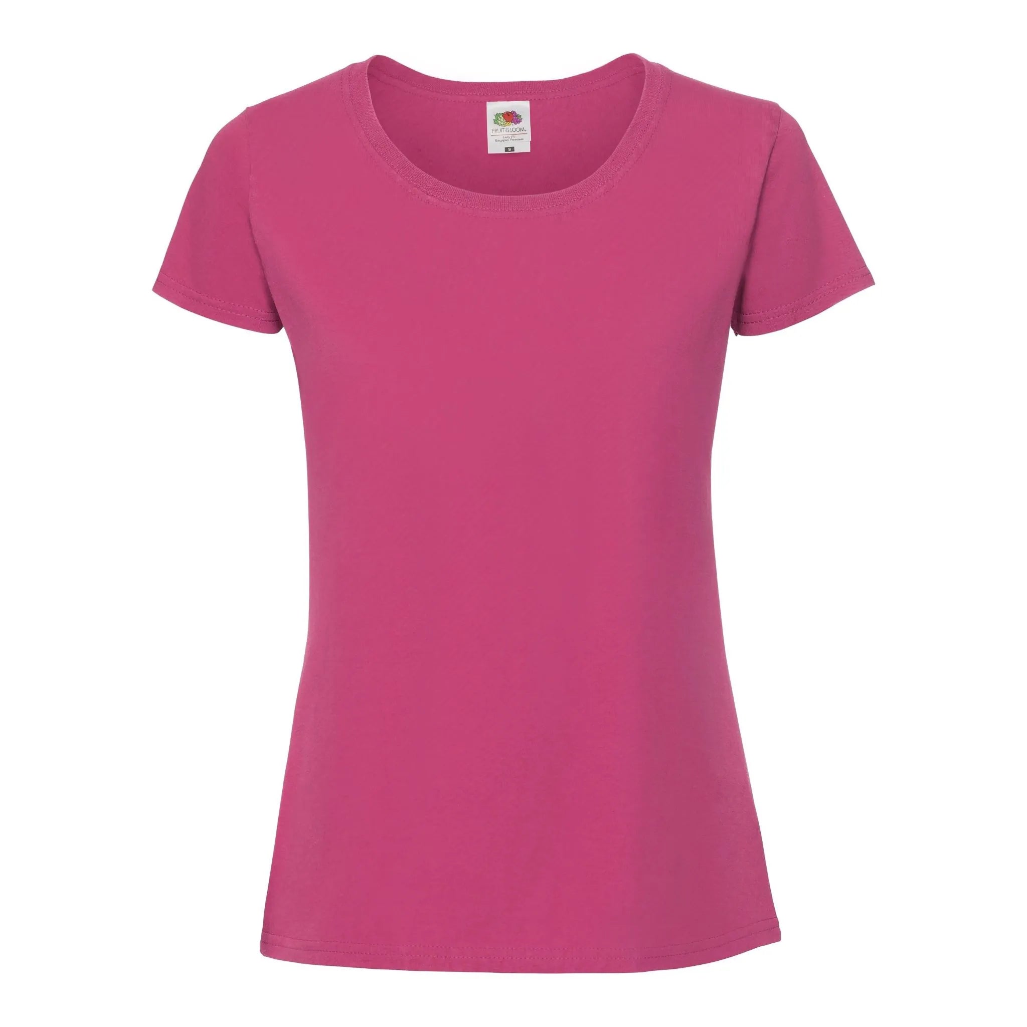 Fruit of the loom ladies iconic 195 ringspun Premium T-Shirt Farbe fuchsia