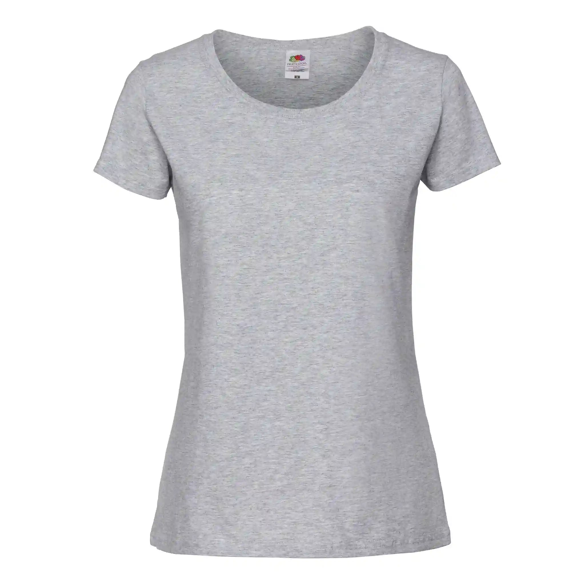 Fruit of the loom ladies iconic 195 ringspun Premium T-Shirt Farbe heather-grey
