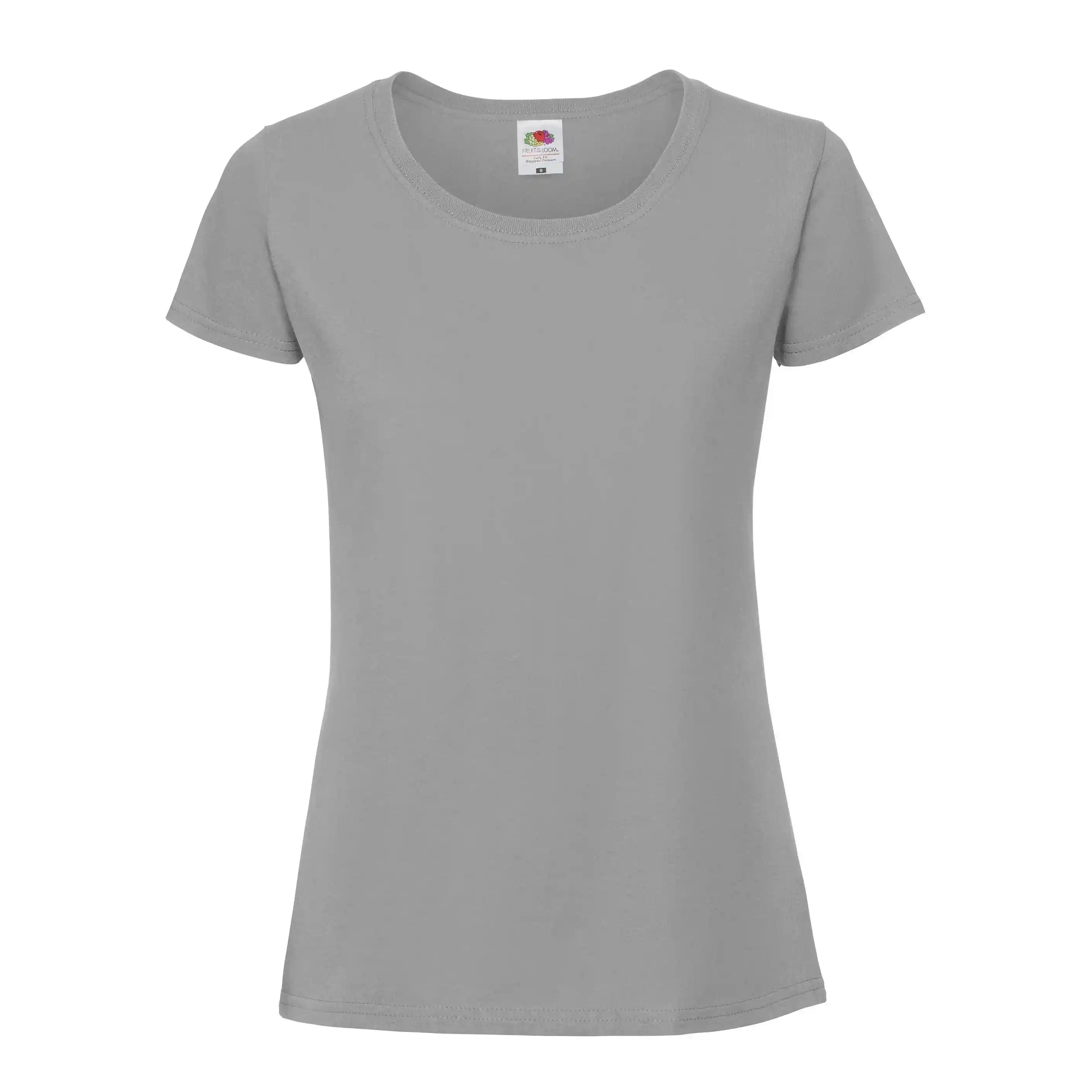 Fruit of the loom ladies iconic 195 ringspun Premium T-Shirt Farbe zinc