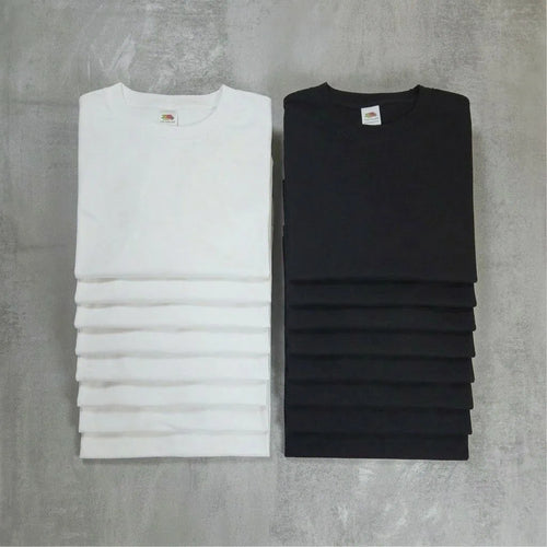 black weiss en-gros Qualifin Shop Fruit of the Loom Super Premium T-Shirt-10er-pack