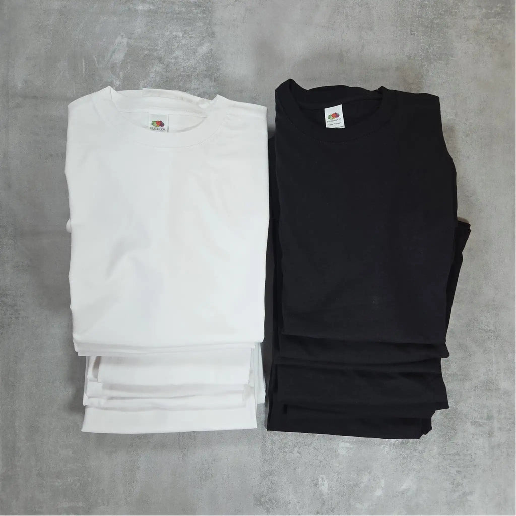 black weiss en-gros Qualifin Shop Fruit of the Loom Super Premium T-Shirt