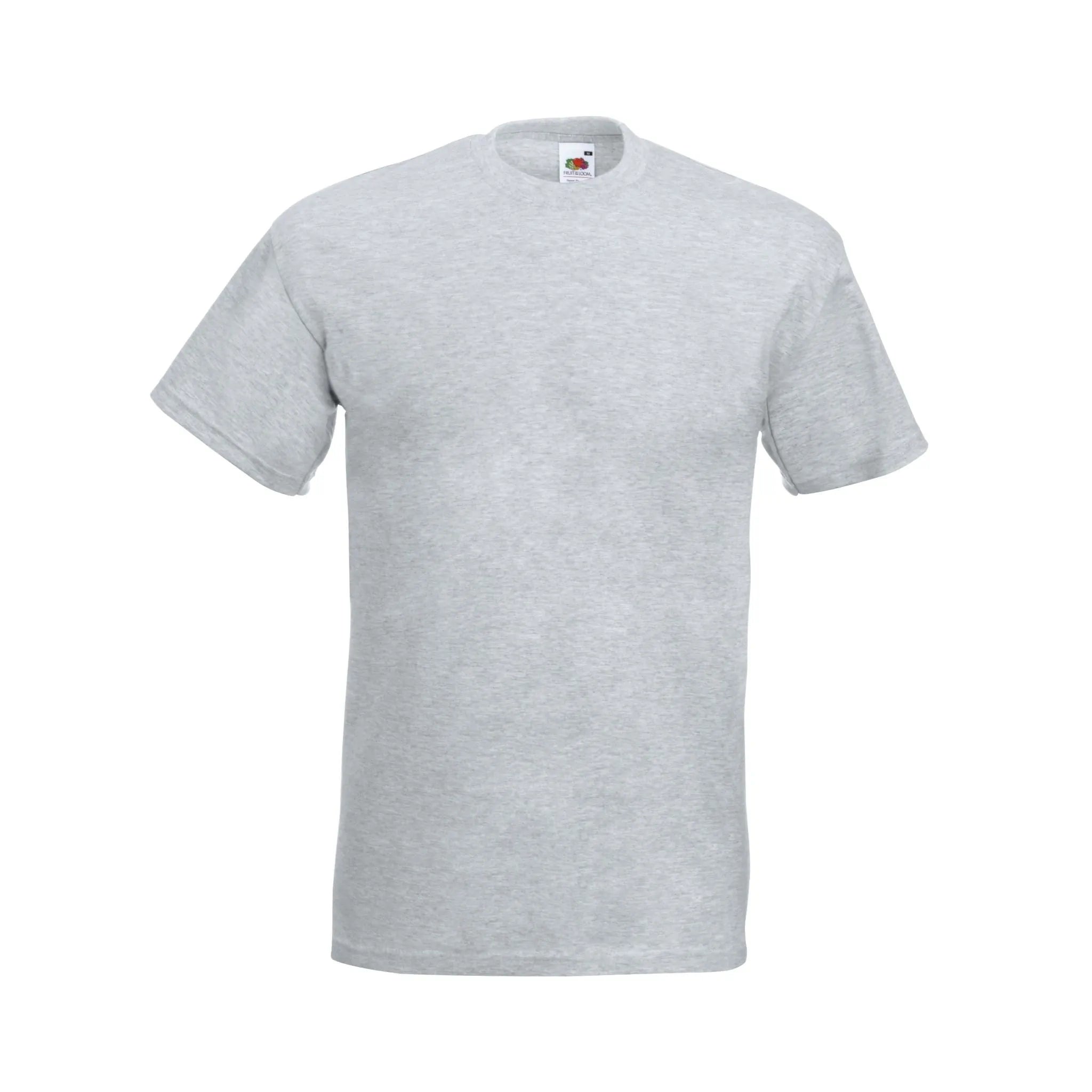 Qualifin Shop Fruit of the Loom Super Premium T Shirt heather grey