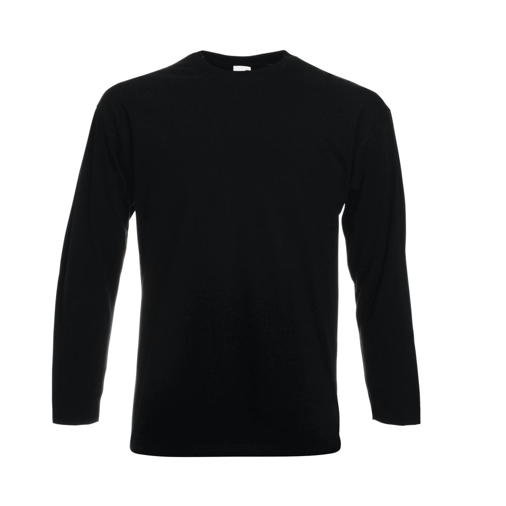 Qualifin Shop Fruit of the Loom Long sleeve T-Shirt Valueweight 160 Farbe schwarz