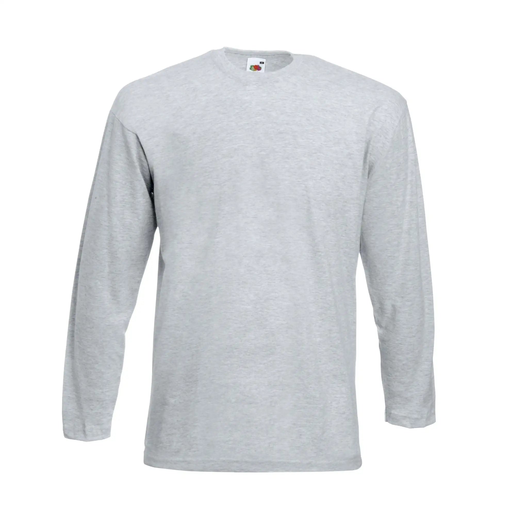 Qualifin Shop Fruit of the Loom Long sleeve T-Shirt Valueweight 160 Farbe heather-grey