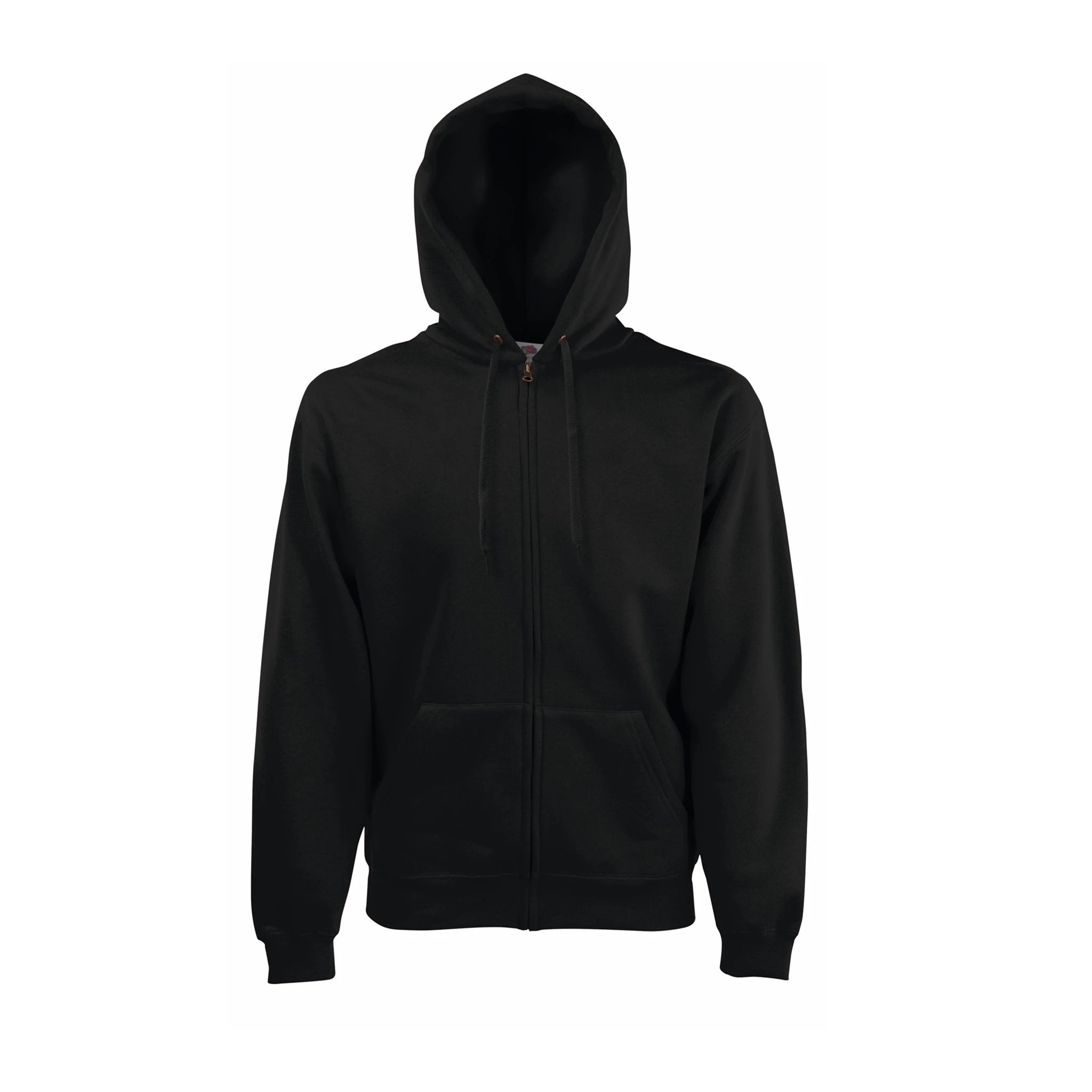 Qualifin Shop Fruit of the Loom Premium Hooded Sweat Jacket mit Reissverschluss schwarz