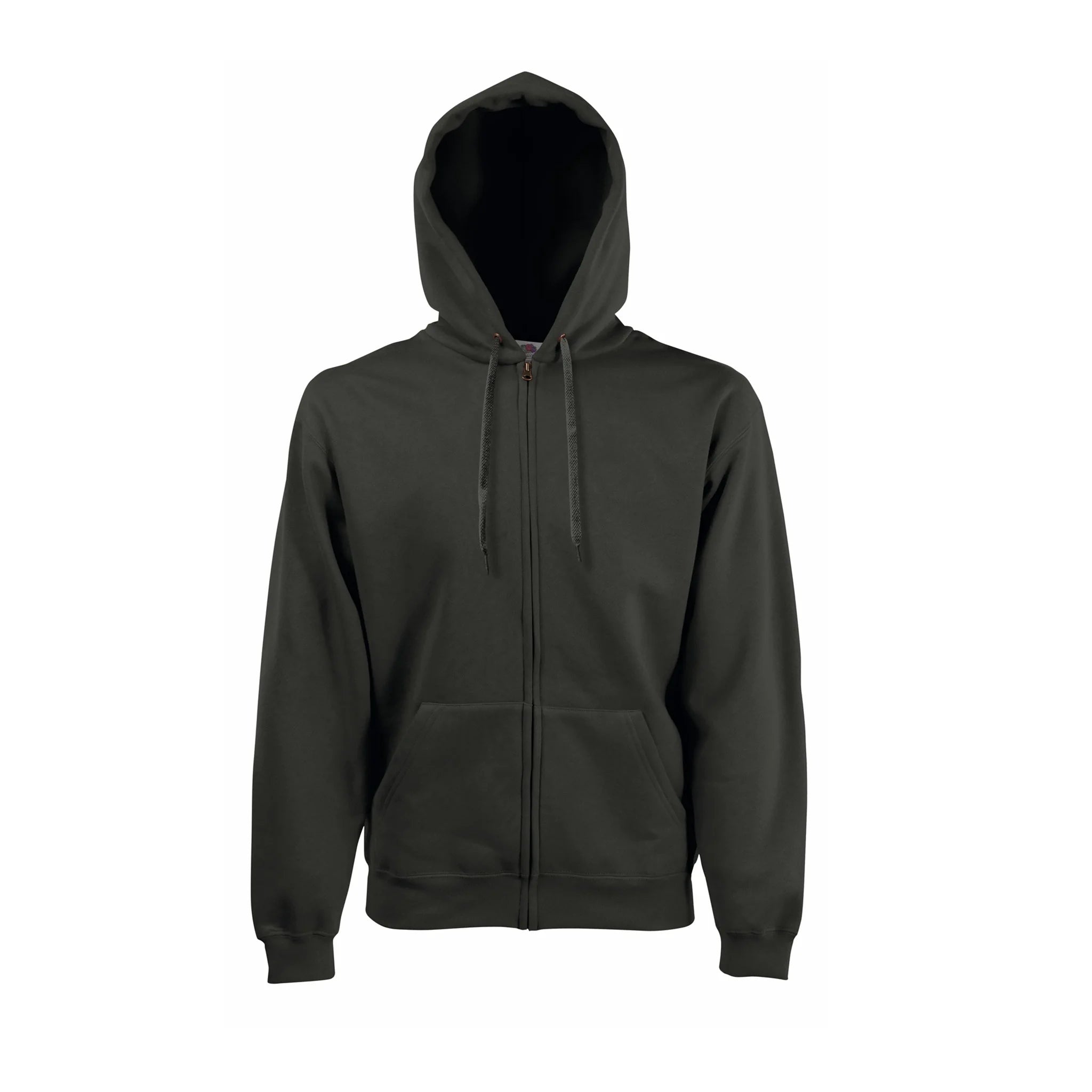 Qualifin Shop Fruit of the Loom Premium Hooded Sweat Jacket mit Reissverschluss Farbe charcoal