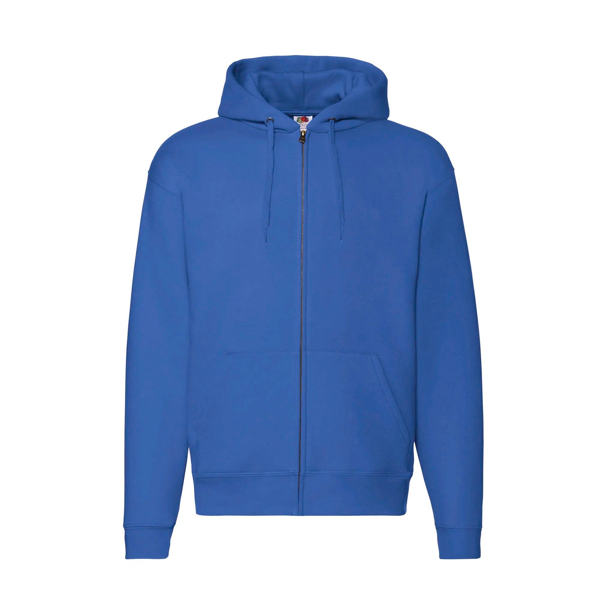 Qualifin Shop Fruit of the Loom Premium Hooded Sweat Jacket mit Reissverschluss Farbe royal blue