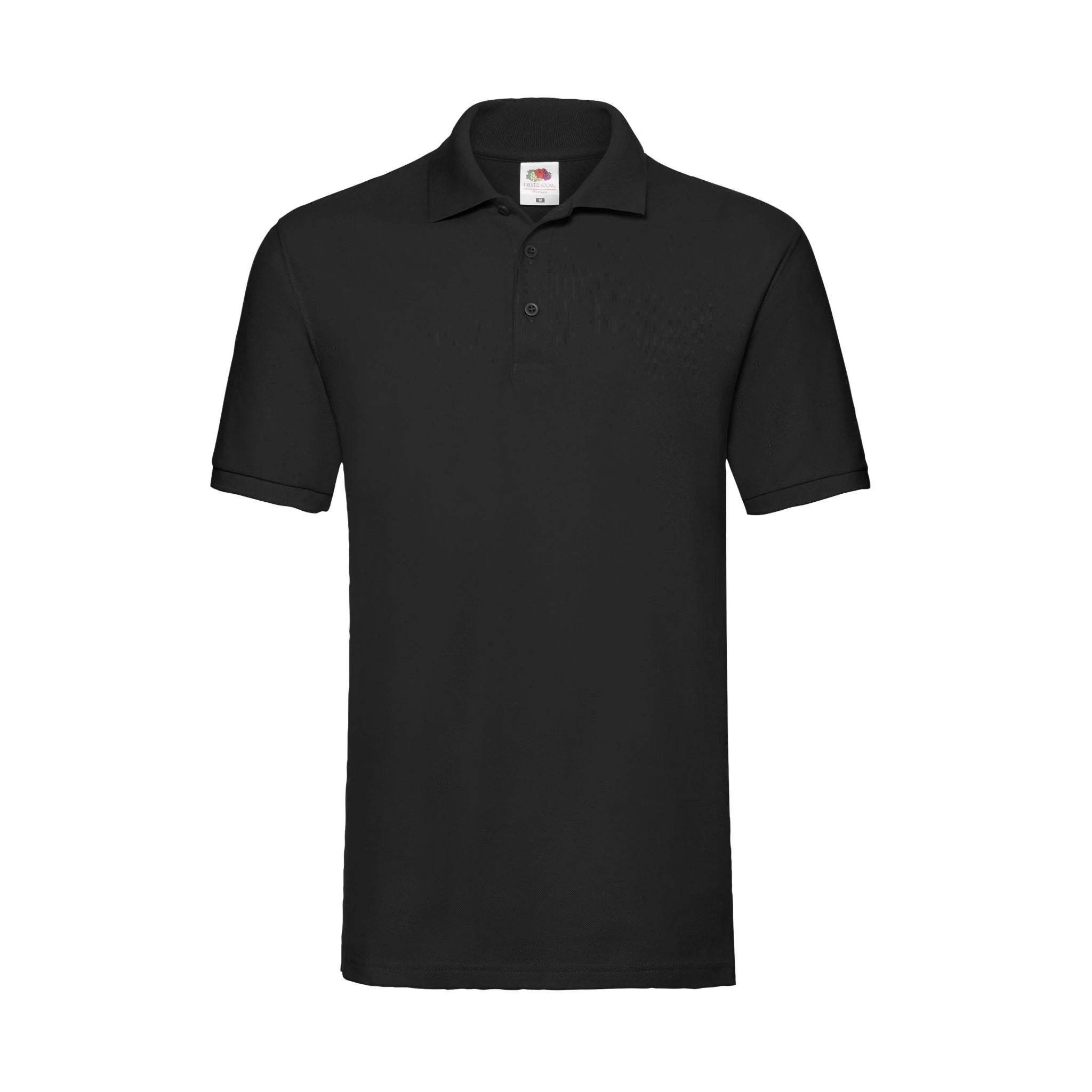 fruit of the loom Herren Poloshirt Qualifin Shop schwarz
