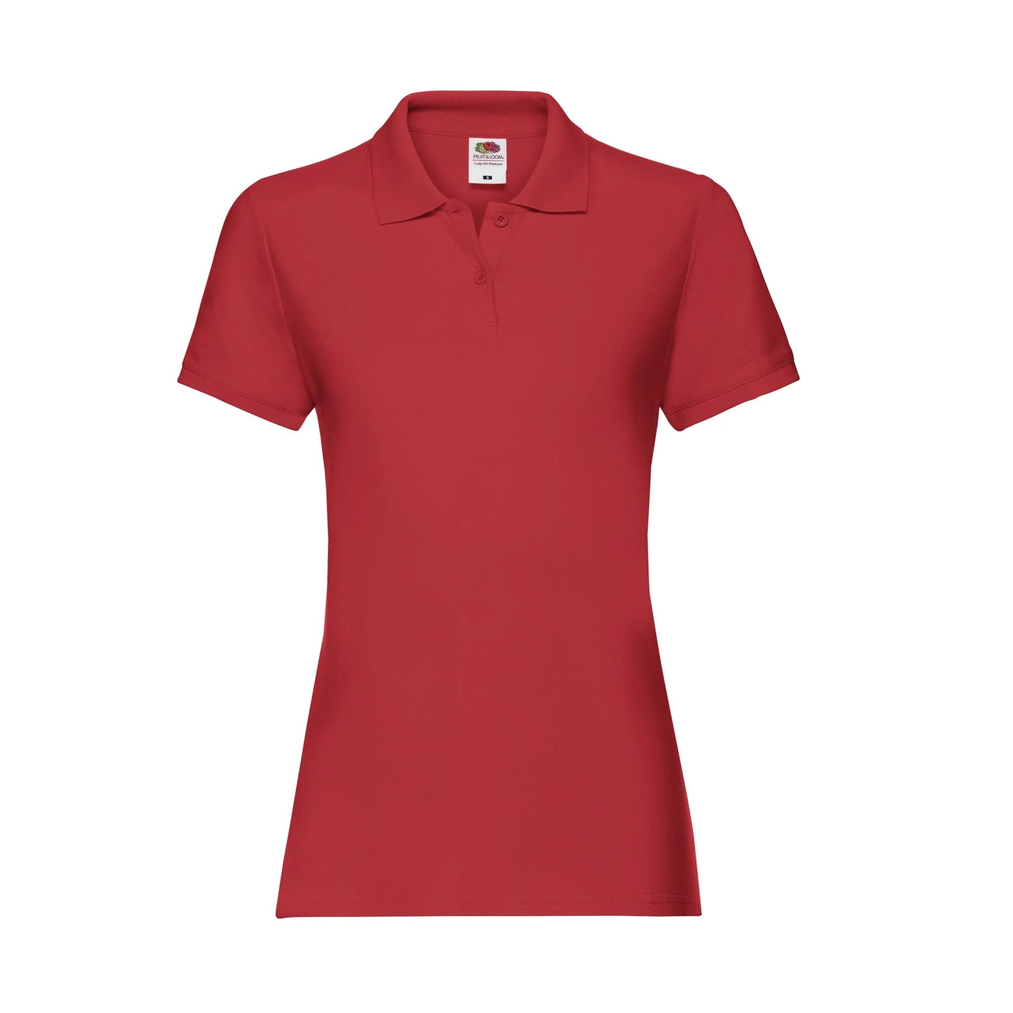 Qualifin Shop Fruit of the Loom Ladies Premium Poloshirt Farbe rot