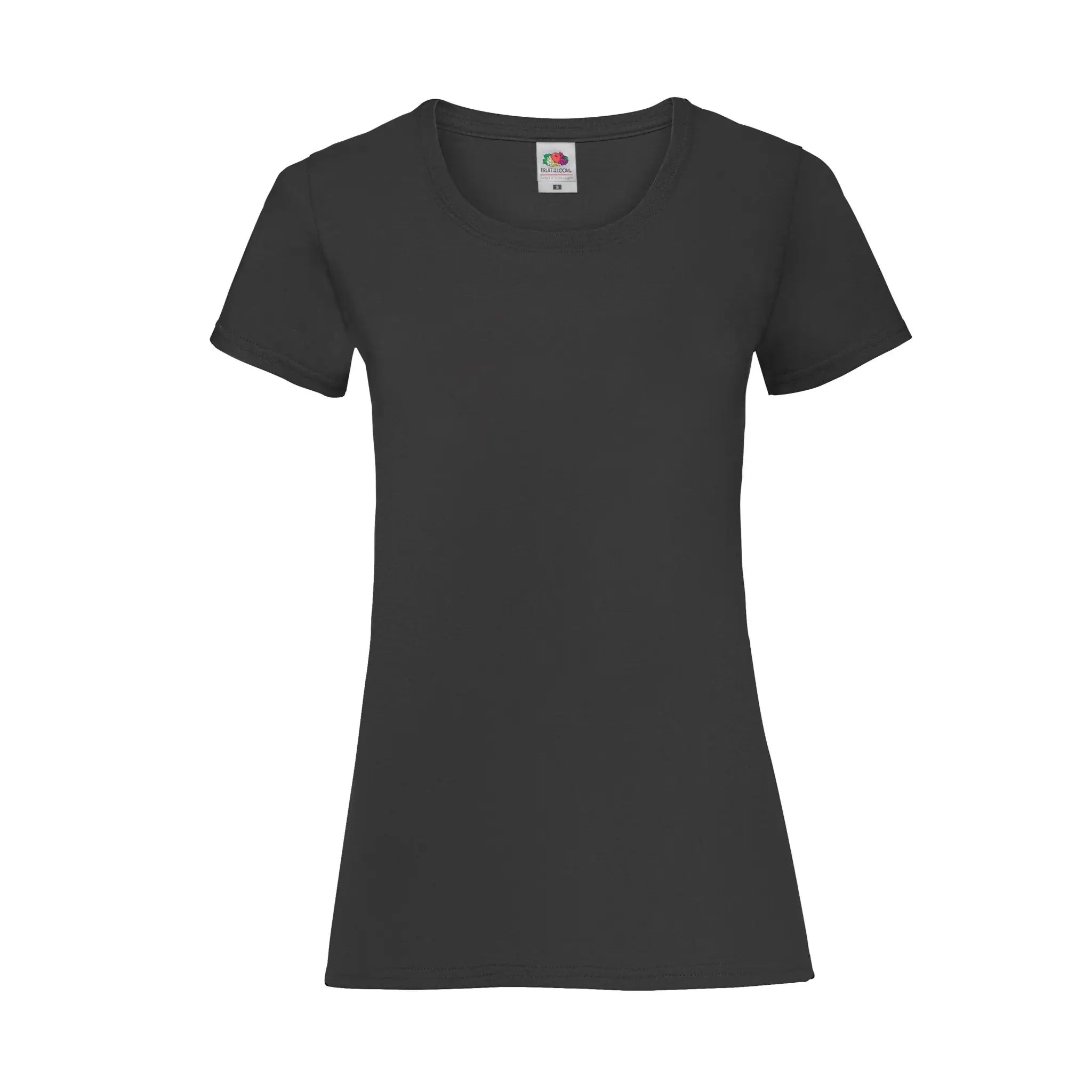 Fruit of the Loom Ladies Valueweight Rundhals T-Shirt Qualifin Shop black