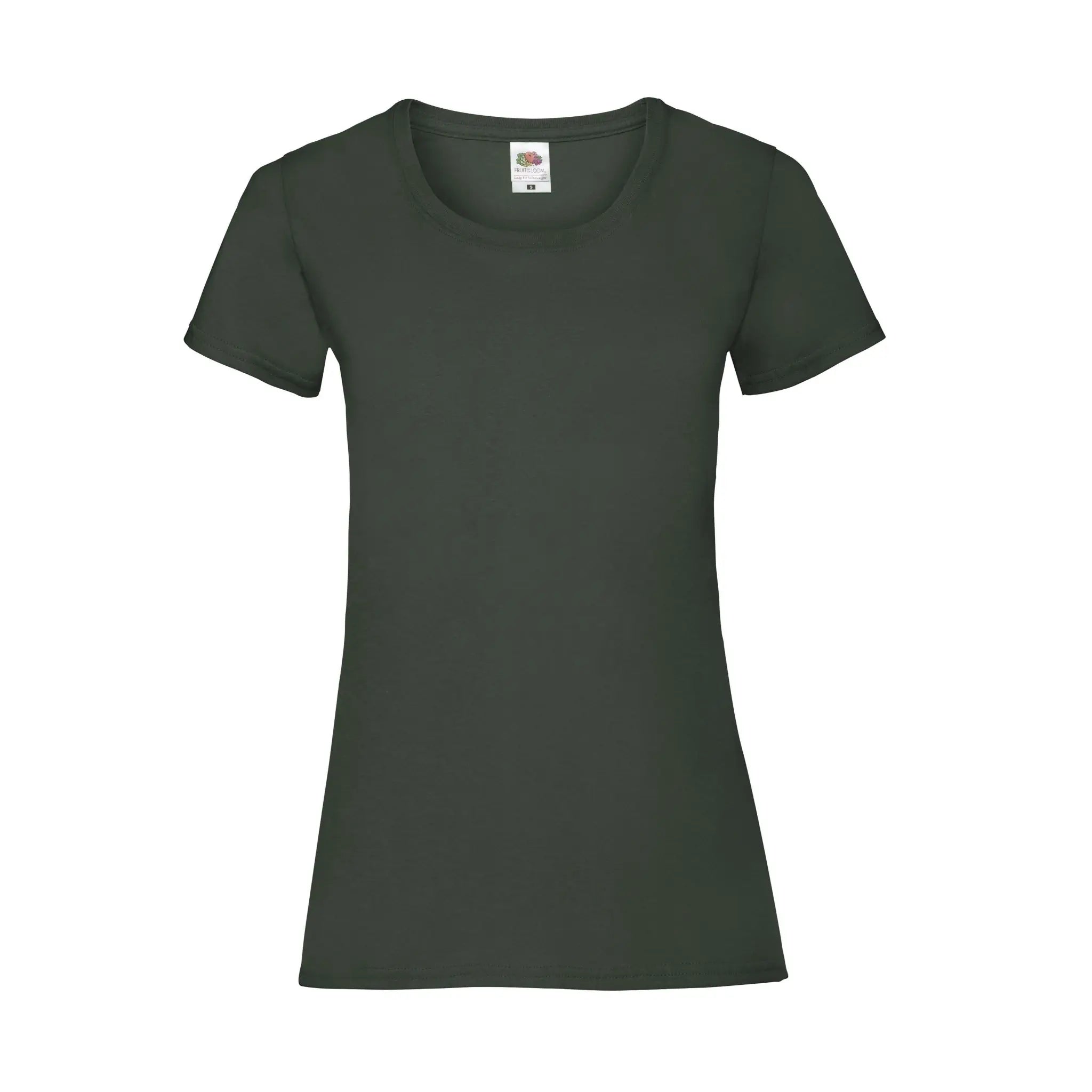Fruit of the Loom Ladies Valueweight Rundhals T-Shirt Qualifin Shop bottle green