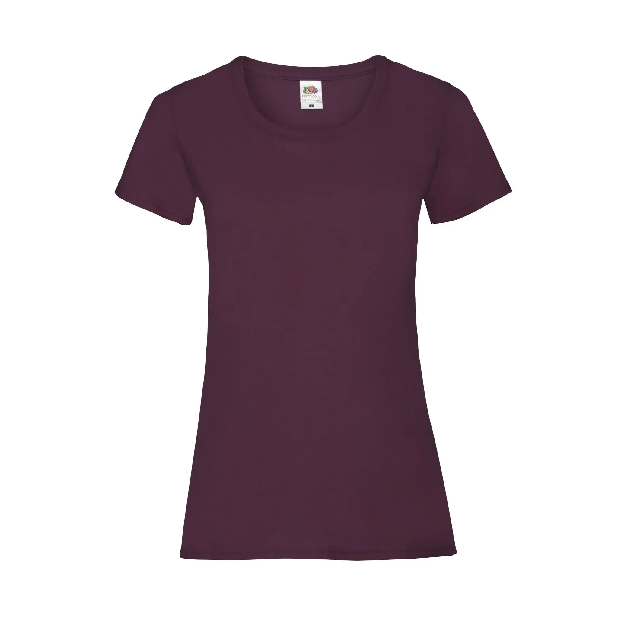 Fruit of the Loom Ladies Valueweight Rundhals T-Shirt Qualifin Shop burgund