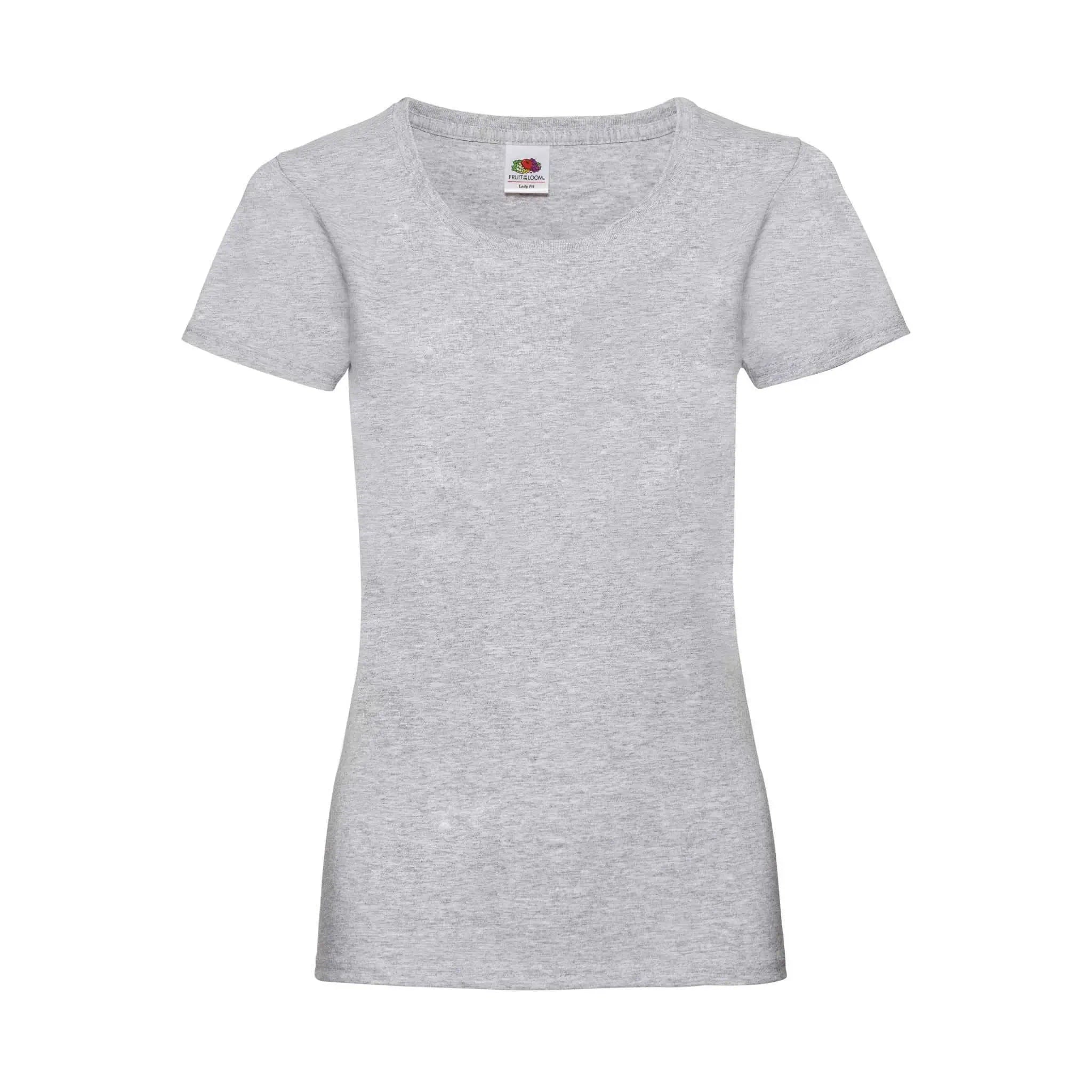 Fruit of the Loom Ladies Valueweight Rundhals T-Shirt Qualifin Shop heathergrey