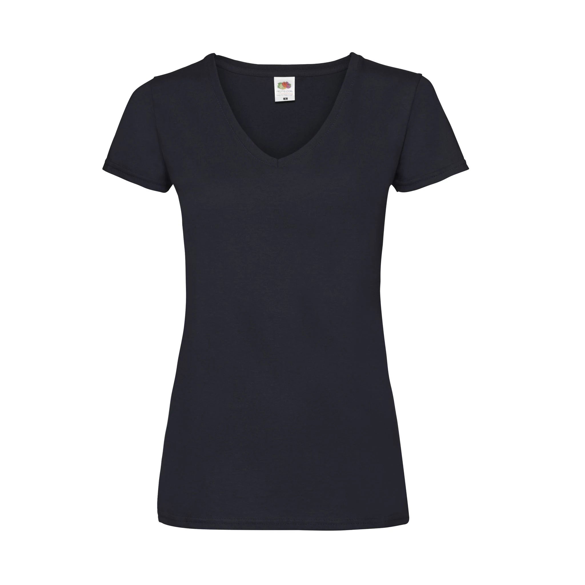 Qualifin Shop Fruit of the Loom Valueweight Ladies V-Ausschnitt deep navy