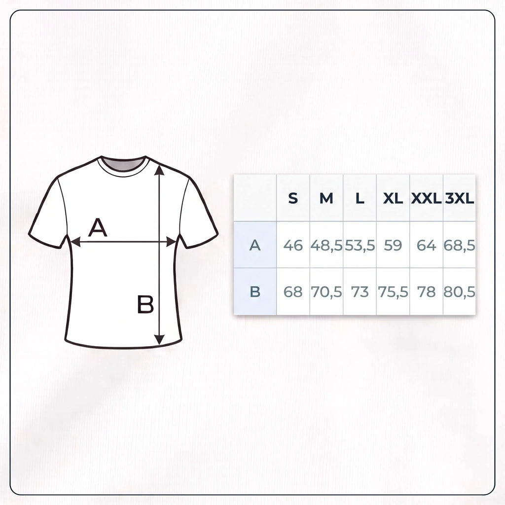 Größentabelle und Maße für Fruit of the Loom Iconic 150 Herren T-Shirt