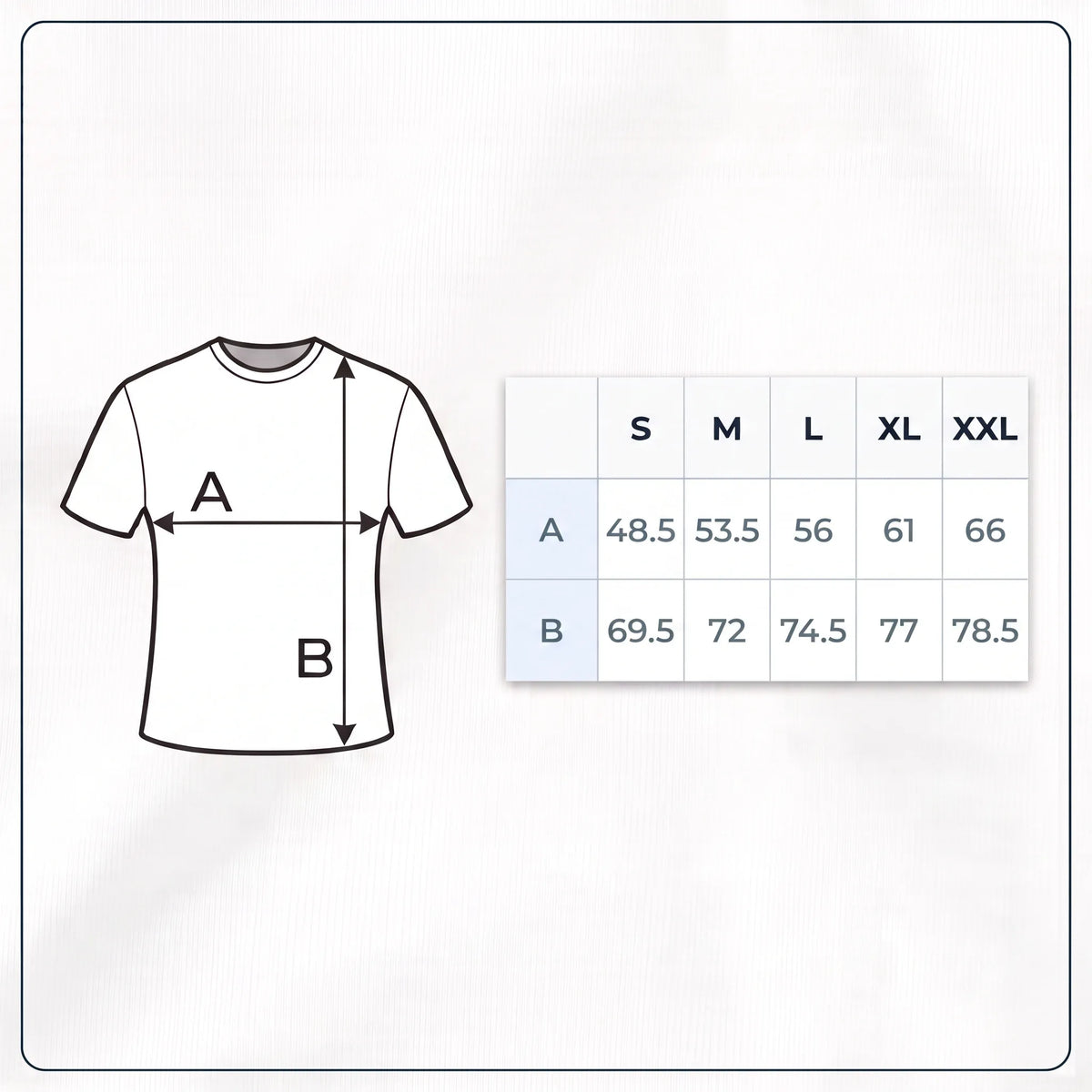 Größentabelle und Maße für Fruit of the Loom Iconic 195 Herren T-Shirt