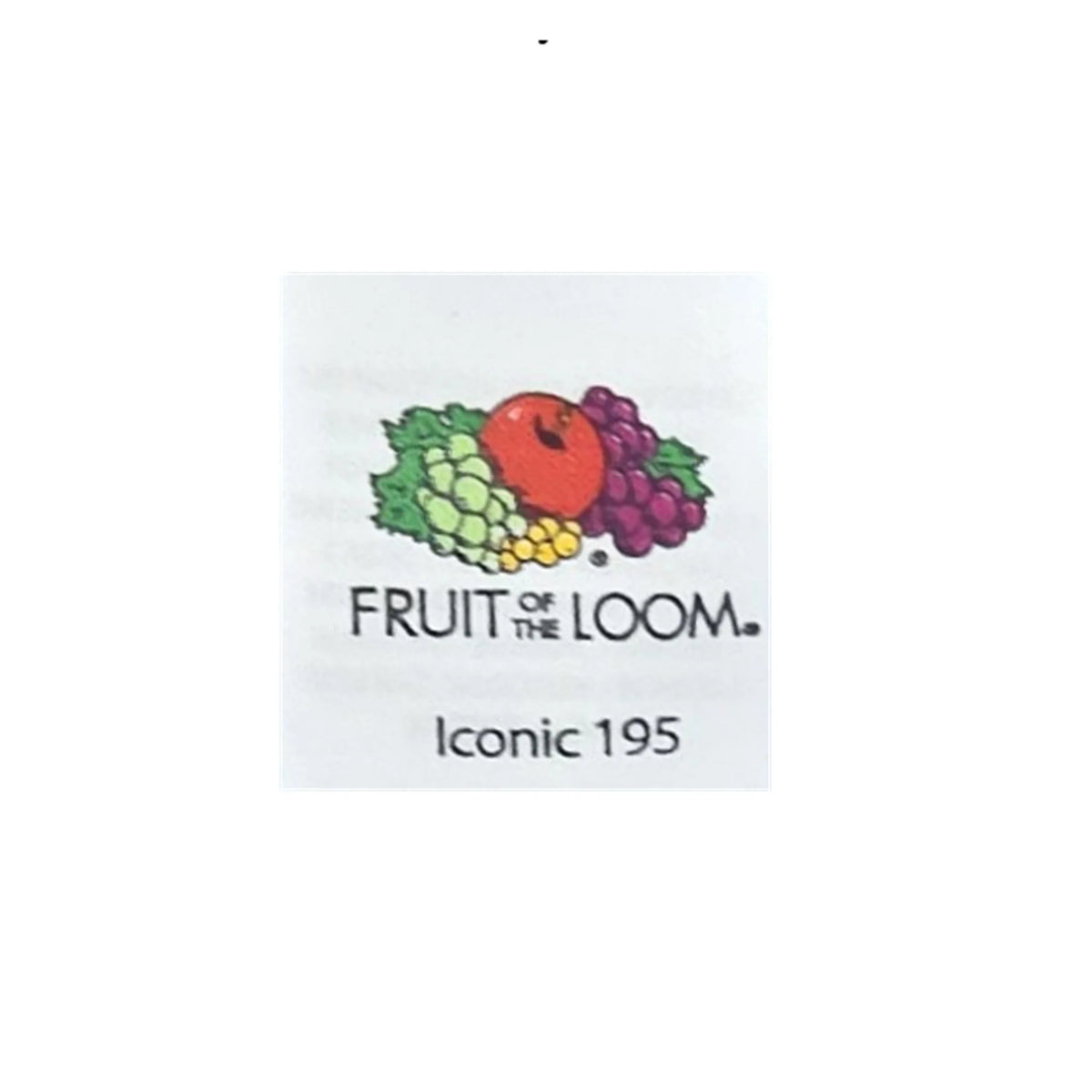 Fruit of the Loom Iconic 195 Herren T-Shirt Nackenlabel und Markenlogo – Detailansicht