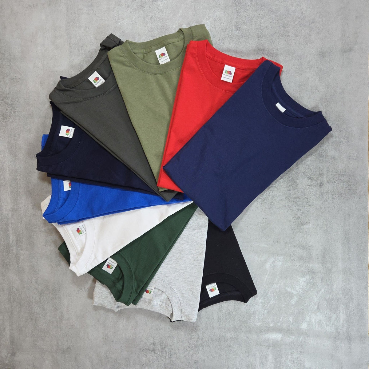 Fruit of the Loom Super Premium Herren T-Shirt 10er Set – Farbauswahl in Fächeransicht