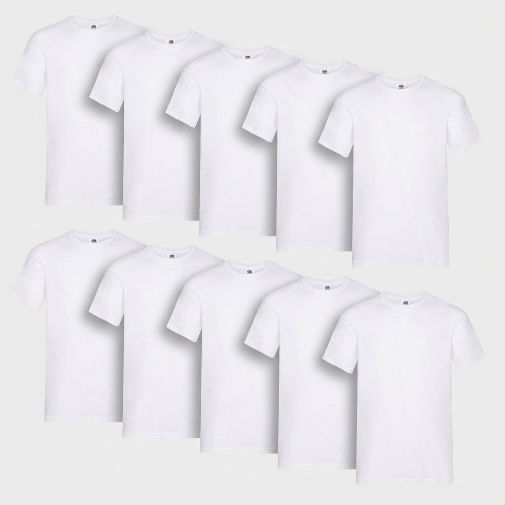 Fruit of the Loom Original T-Shirt SC220 im 10er Pack in weiß Produktansicht