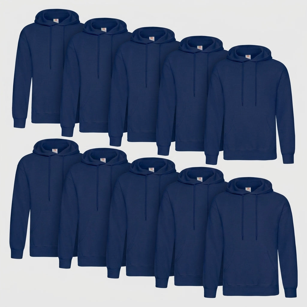 Fruit of the Loom Classic Hoodie – 10er Pack marineblau