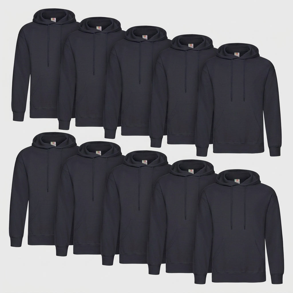 Fruit of the Loom Classic Hoodie – 10er Pack dunkelblau