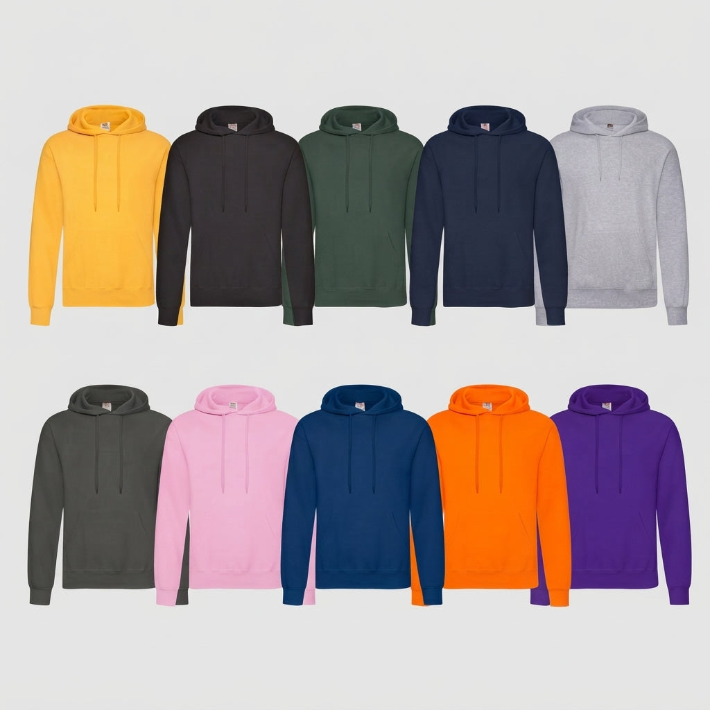 Fruit of the Loom Classic Hoodie – 10er Pack Farbmix in 10 Farben