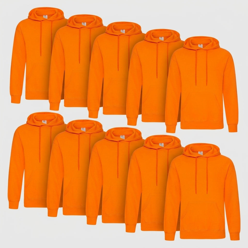 Fruit of the Loom Classic Hoodie – 10er Pack orange