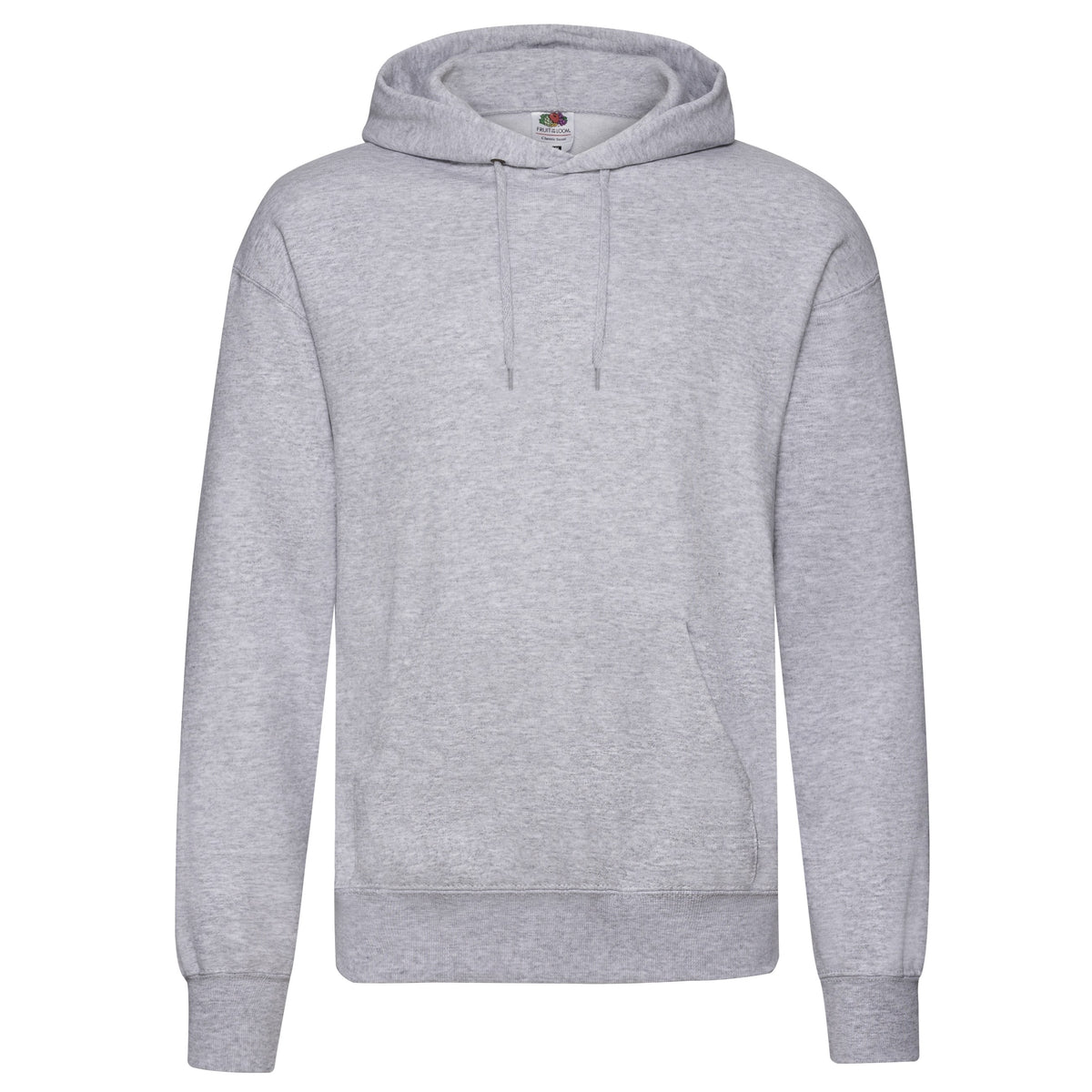 Fruit of the Loom Classic Hoodie in grau meliert – Produktansicht Front