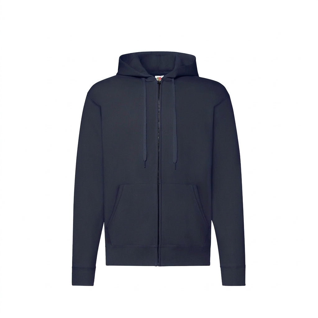 Fruit of the Loom Classic Zip-Hoodie in dunkelblau  Freigestellte Produktansicht
